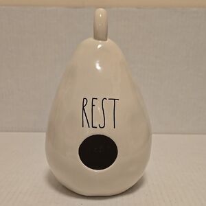 Rae Dunn Ceramic "Rest" Birdhouse